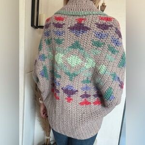 Tribal cozy cocoon sweater